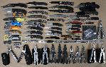 Assorted Leatherman & Gerber Multi Tools, Other Multi tools, Pocket knives, Box Cutters, Blades