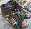 GUCCI PSYCHEDELIC HIGH GG LOGO SUPREME CANVAS LEATHER SHOES