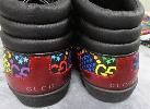 GUCCI  PSYCHEDELIC HIGH GG LOGO SUPREME CANVAS LEATHER SHOES