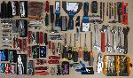Assorted Multi tools, Drill bits, Screw drivers, Wrenches, Hammer, Swiss Knives, Nail clipper